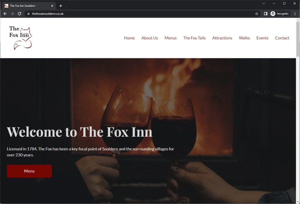 The Fox Inn Souldern - New Website